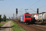 Re 482 030-4 mit einem Öler bei Wiesental 18.5.18