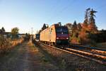 SBB Cargo Deutschland Bombardier Traxx 482 013-0 am 27.09.18 mit einen KLV bei Hanau West