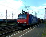 SBB Cargo Re 482 007-2 fuhr mit ihrem Container-/KLV-Zug am 30.03.19 am HP Duisburg-Bissingheim vorbei.