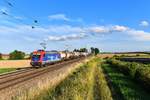 Re 482 037 mit einem Kesselzug am 08.08.2019 bei Strasskirchen.