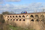 482 006 als Tfzf am 21.02.2020 auf dem Enzviadukt in Bieigheim.