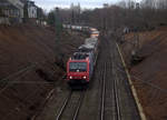 482 032-0 von SBB-Cargo kommt mit einem Containerzug aus Antwerpen-Oorderen(B) nach Gallarate(I) und kommt aus Richtung Aachen-West,Aachen-Schanz,Aachen-Hbf,Aachen-Rothe-Erde und fährt durch