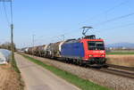 Re 482 011-4 mit dem DGS 49069 (Karlsruhe Gbf-Basel SBB RB) bei Niederschopfheim 24.3.20