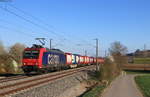 Re 482 027-0 mit dem DGS 42694 (Schaffhausen PB-Karlsruhe Gbf) bei Welschingen 6.4.20