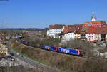 Re 482 034-6 und Re 482 001-5 mit dem DGS 40277 (Köln Eifeltor-Basel SBB RB) in Engen 7.4.20