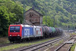 SBB Cargo 482 046-0 mit Rpool 185 678-0 in Kaub 4.7.2020