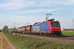 Am Abend des 21.04.2020 fuhr Re 482 017-1 mit ihrem Containerzug, welchen sie bis Basel SBB RB bespannte, südlich von nBuggingen über die KBS 702 durchs Markgräflerland in Richtung