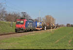 Kesselzug mit Re 482 009-8 unterwegs in Halle (Saale), Zöberitzer Weg, Richtung ZBA Halle (Saale).