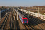 Kesselzug mit Re 482 037-9 unterwegs am Energiepark Dieselstraße in Halle (Saale) Richtung Abzweig Halle Kasseler Bahn.