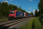 SBB Cargo Bombardier Traxx 482 015-5 mit KLV Zug in Hanau Rauschwald am 29.05.21