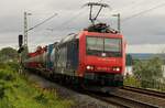 482 019 der SBB Cargo am 19.08.2021 bei Königsbach auf der linken Rheinstrecke in Richtung Süden