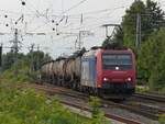 SBB 482 034 mit Kesselzug aus Richtung Norden in Salzbergen, 26.08.15