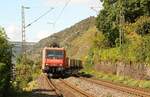 482 008 der SBB Cargo unterwegs in Richtung Süden nahe Kaub/rechte Rheinstrecke am 11.09.2021