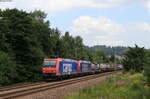 Re 482 021-3 und Re 482 027-0 mit dem DGS 43056(Basel SBB RB-Ludwigshafen BASF Ubf)bei St.Georgen 14.8.21