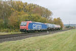 482 014-8 mit einen Kesselzug bei Himmelstadt,am 27.10.2021