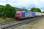 482 023-9 mit einem Klv in Weinheim Sulzbach gen Hemsbach fahrend am Dienstag den 24.7.2022