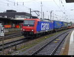 SBB - 482 024-7 mit Güterzug unterwegs im Bahnhofsareal des Bahnhof Basel Bad.