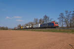 482 015 zog am 26.03.2022 DGS 43021 von Hamburg Billwerder nach Gallarate.