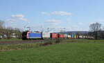 SBB Cargo 482 011-4 mit einem KLV Richtung Bebra, am 05.04.2023 in Hauneck.