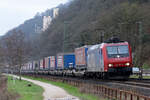 SBBC 482 027-0 bei Stolzenfels/Koblenz auf der linken Rheinseite 14.3.2024