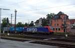 SBB Re482 037-9 durchfhrt Bhf Offenburg am 21. August 2007