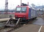 Die 482 007-2 der SBB-Cargo war am 30.November 2007 in Ulm Hbf abgestellt.