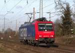 Diese Re 482 der SBB Cargo fhrt durch Ratingen.