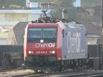 SBB Cargo - Werbelok 482 028-8 im Bahnhofsareal von Arth-Goldau am 23.02.2008