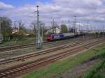 SBB Cargo 482 016-3 am 20.04.2008 bei der Ausfahrt aus dem Bahnhof Guben