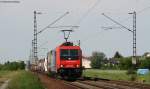 Re 482 048-6 mit ienme KLV gen RGN(Graben Neudorf) am km 33,0 bei Wiesental 14.5.08