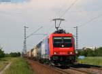 Re 482 035-3 mit DGS 43017 Hamburg Billwerder Ubf - Gallarate am km 33,0 bei Wiesental 14.5.08