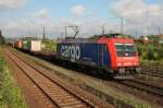 sbb cargo zieht mit der 482 036-1 einen Gterzug in den Bahnhof Regensburg.