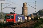 Re482 034-6 mit Klv -> Koblenz in Oberwesel 31.7.08