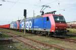 482 015-5 und 482 018-9 am 14.08.2008 im DB Bahnhof Guben