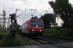 482 012-2 mit Kesselwagenzug am Km 28,190 in D,dorf am 22.07.08