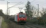 Re 482 002-3 mit einem ler Gen Norden GUB  am Abzweig Leutersberg 22.12.08