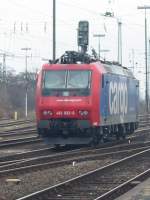 Hier sieht man die 482-032 der Firma SBB CFF FFS Cargo die am 16.2.2005 in Worms Hbf Abgestellt war.