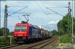 482 044 mit einem Gz Richtung Aachen-West am B in Rimburg hinter dem Hp bach-Palenberg 17.7.2009