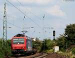 Re 482 013-0 mit einem KLV -> Norden am km 59,2 14.8.09