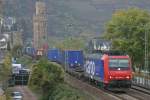 SBB Cargo 482 016 durchfhrt am 21.10.09 Oberwesel  Gru an den netten Tf!