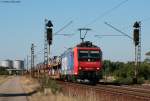 Re 482 017-1 mit einem Fordzug bei Wiesental 24.8.09