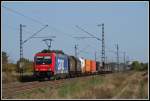 482 038 bespannte am 8.9.2009 diesen Gterzug Richtung Karlsruhe, als sie bei Wiesental aufgenommen wurde.