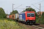 SBB Cargo 482 035-3 fuhr am 15.08.09 mit einem Containerzug durch Hannover Limmer