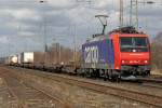 Die 482 024-7 der SBB Cargo in Ratingen Lintorf am 04,03,10