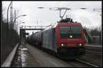 SBB Cargo Re 482 041-1 mit einem Kesselwagenzug (Wustermark-Priort 16.03.2010)