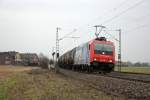 482 036 mit Kesselwagen am 29.03.10 bei Hohnhorst.