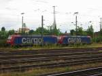 2x482 (482-011 vorne und 482-007 hinten) am 14.8.2005 in Worms Hbf abgestellt