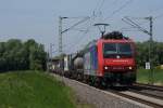 482 025-4 mit einem Containerzug in Bornheim am 22.05.2010