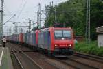 482 004-9 + 482 xxx mit Containerzug am 12.06.2010 durch Hamburg-Harburg