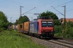 482 001-5 der SBB Cargo mit einem Containerzug bei der Durchfahrt durch Hannover-Limmer am 5.06.10